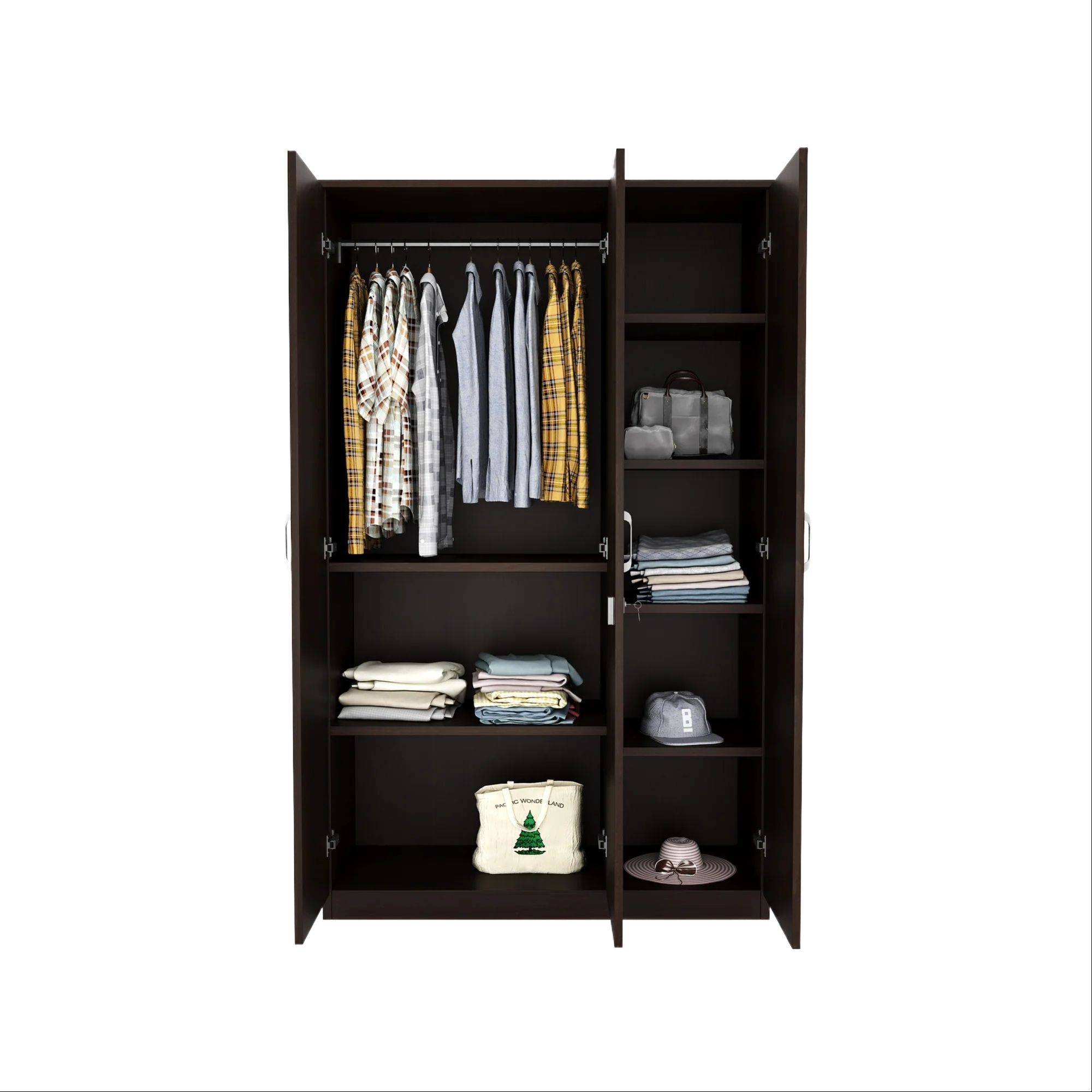 Picture of RK Stylish MDF 3 Door Almirah Wardrobe or Cupboard and Cabinet