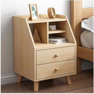 Picture of RK MDF M15 2 Drawers Exclusive Bed Side Table  BedSide Table, Site Table, End Table, Night Table, Night Stand Table With Drawers