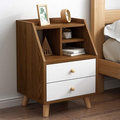 Picture of RK MDF M15 2 Drawers Exclusive Bed Side Table  BedSide Table, Site Table, End Table, Night Table, Night Stand Table With Drawers