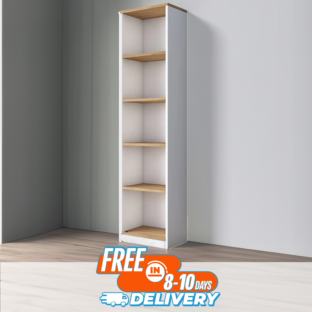 Picture of 72/16 Inches 5-Tier Cube Display Rack with Storage, Modern Storage Cabinet for Home or Office, Corner Book Shelf & Book Organizer