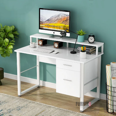 Picture of 48-Inch Computer Desk with 2 Large Drawers Workstation – Modern Writing & Study Desk for Home Office or Bedroom – Simple PC Desk for Students