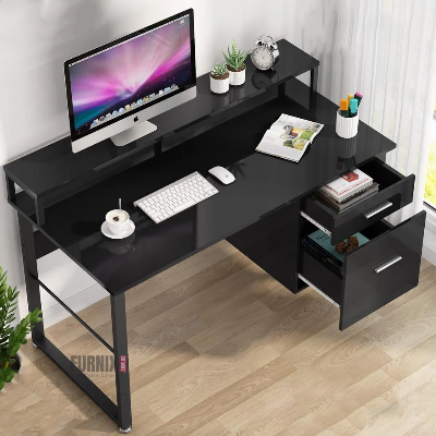 Picture of 48-Inch Computer Desk with 2 Large Drawers Workstation – Modern Writing & Study Desk for Home Office or Bedroom – Simple PC Desk for Students