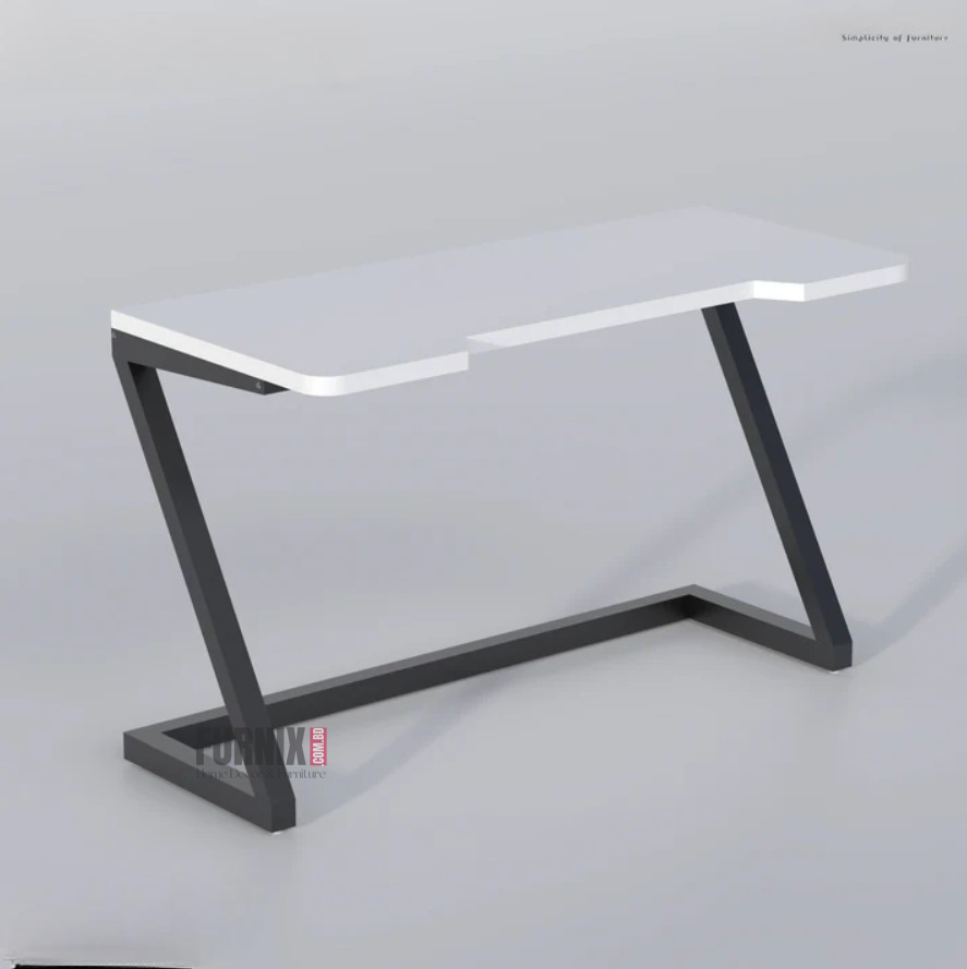 Picture of H30L36D18 Inches Modern Computer Desk for Small Spaces – Sturdy Home Office, Gaming, and Study Desk – White Laptop & Writing Table