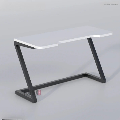 Picture of H30L36D18 Inches Modern Computer Desk for Small Spaces – Sturdy Home Office, Gaming, and Study Desk – White Laptop & Writing Table