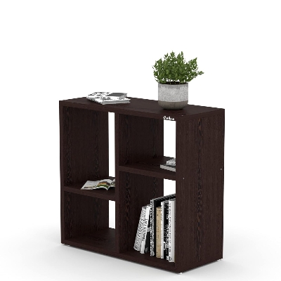 Picture of RK Engineered Wood Bed Side Table/Sofa Side Table/End Table/Books Storage Organizer/Corner Table/Book Shelf/ Corner Stand for Living Room, Walnut Finish -24*20 inch