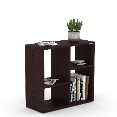 Picture of RK Engineered Wood Bed Side Table/Sofa Side Table/End Table/Books Storage Organizer/Corner Table/Book Shelf/ Corner Stand for Living Room, Walnut Finish -24*20 inch