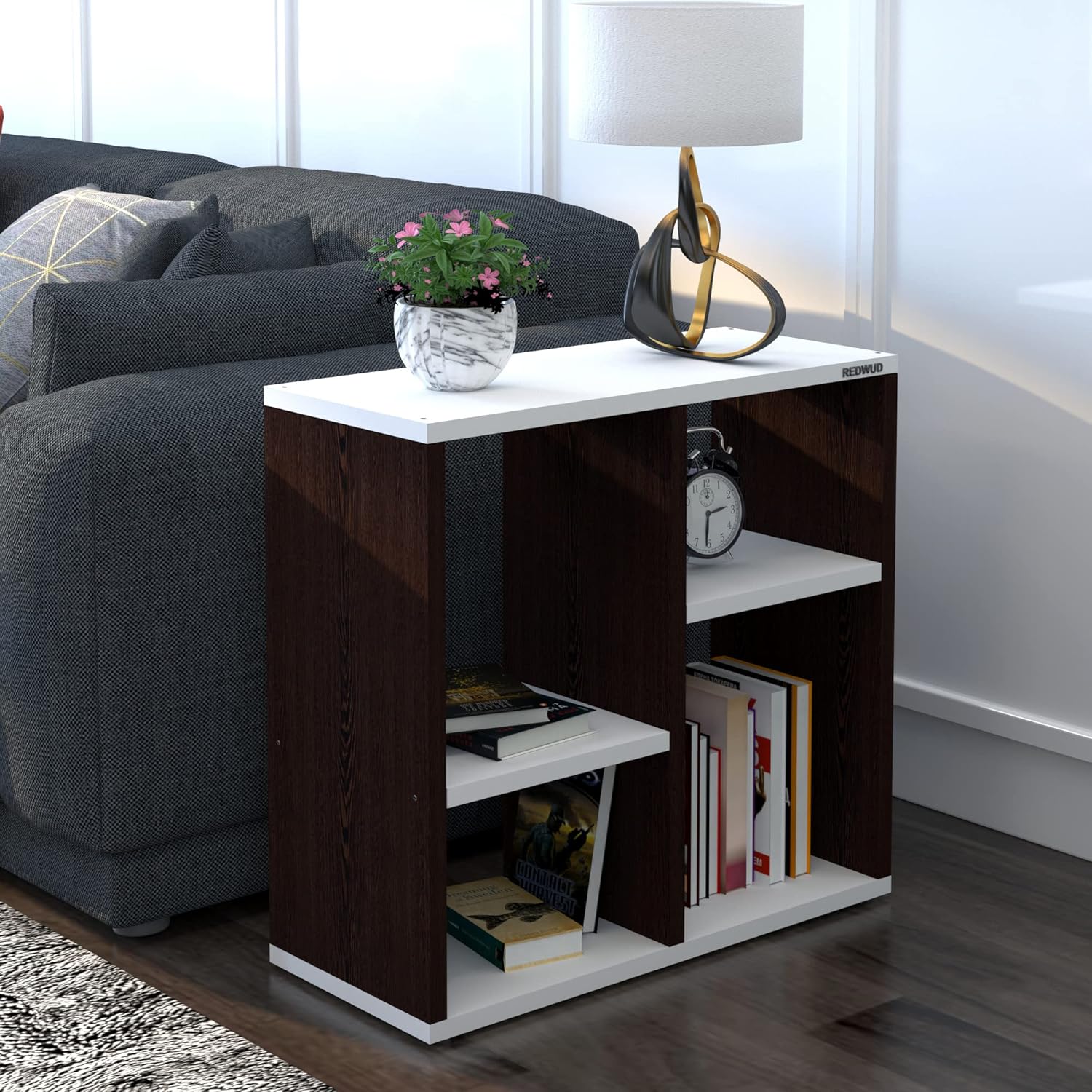 Picture of RK Engineered Wood Bed Side Table/Sofa Side Table/End Table/Books Storage Organizer/Corner Table/Book Shelf/ Corner Stand for Living Room