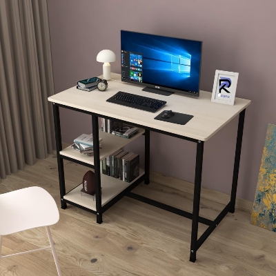Picture of 36-Inch Computer Desk with 2 Large Shelf Workstation – Modern Writing & Study Desk for Home Office or Bedroom – Simple PC Desk for Students