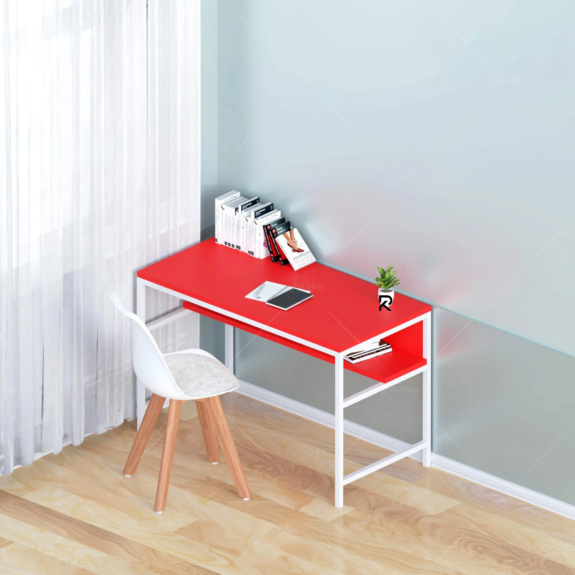 Picture of Exceotional Quality RK Metal Body Kids Reading ,Study and Writing Table with Integrated Bookcase Shelf