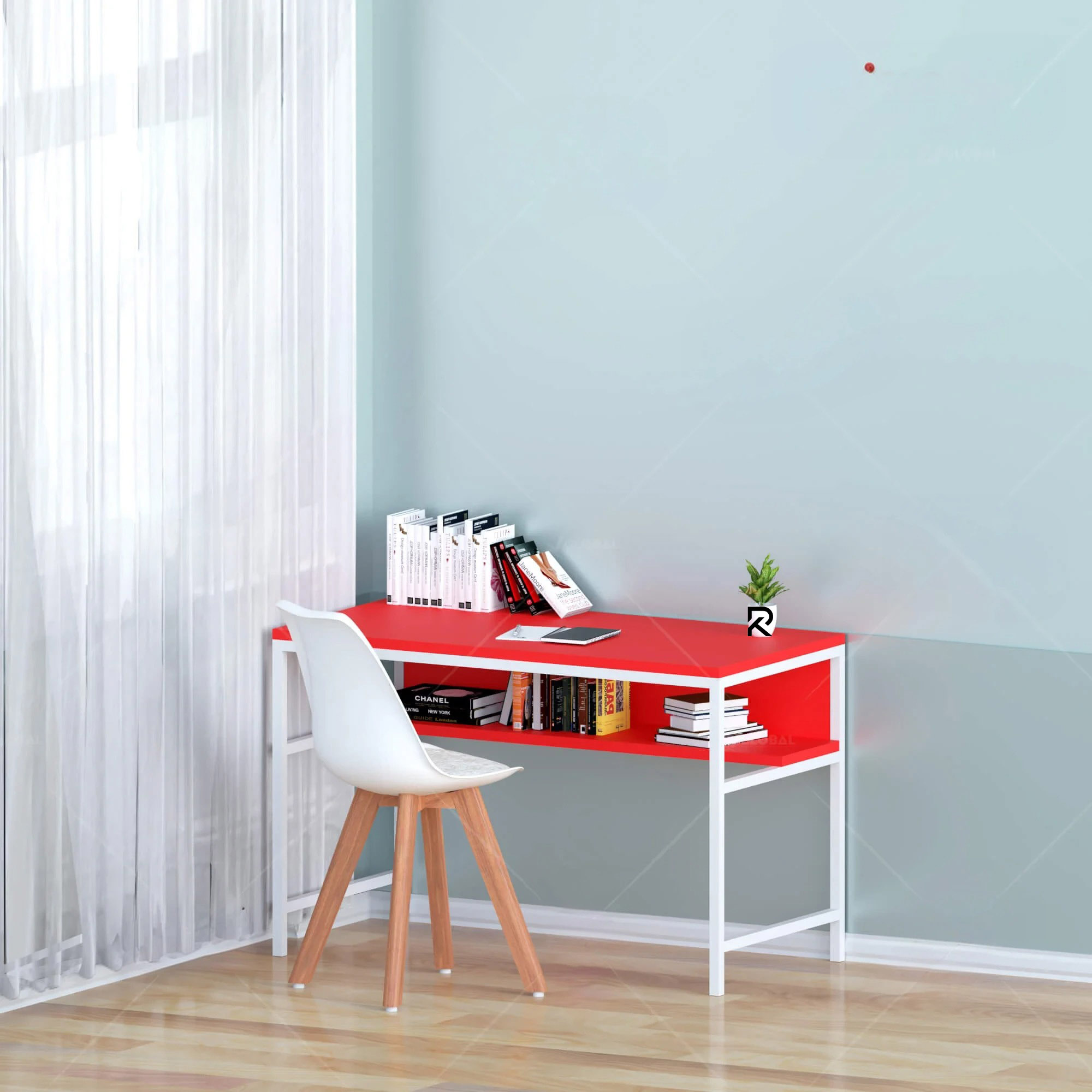Picture of Exceotional Quality RK Metal Body Kids Reading ,Study and Writing Table with Integrated Bookcase Shelf