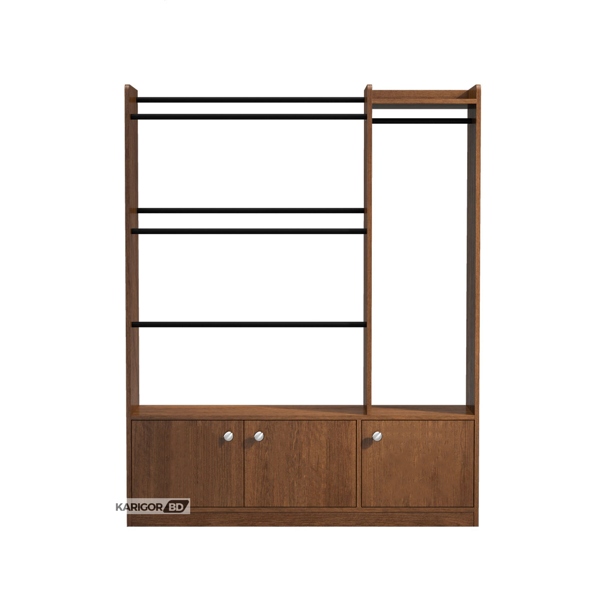 Picture of Nifty Nice Alna Heavy Duty Regal Design Engineered Wood Alna with 3 Large Storage Cabinet