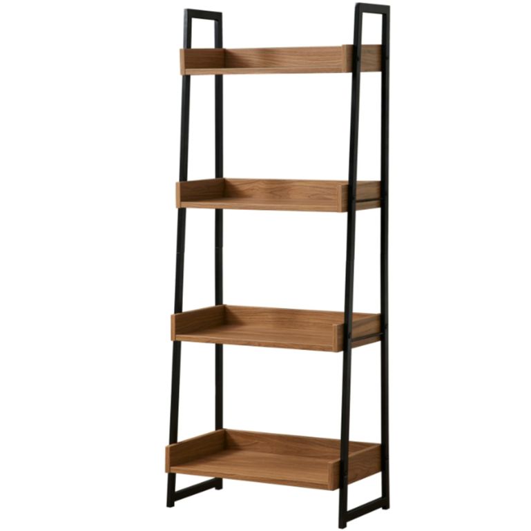 Picture of Furnix Ladder Bookcase – Wooden & Metal Wall Display Shelf for Living Room, Home Rack, and Bookshelf Organizer