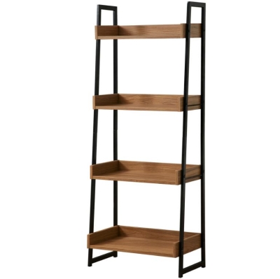 Picture of Furnix Ladder Bookcase – Wooden & Metal Wall Display Shelf for Living Room, Home Rack, and Bookshelf Organizer