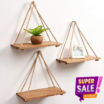 Picture of 3 pcs Wall hanging Shelf Floating Hook Wall  Hanger Home Decore wall Decoration Items