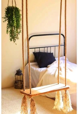 Picture of Wooden swing For indoor and outdoor Home decor