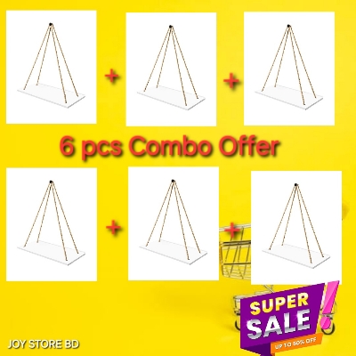 Picture of 6 Pcs Wall Hanging Shelf, Floating Shelves for Wall, Jute Rope Wall Mounted Float Swing Shelf with  Hooks, Rope Hanging Shelves Rustic Storage Rack for Home Office Decor