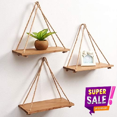 Picture of 3 Pcs Wall Hanging Shelf For Wall Decoration Home And Office Decor