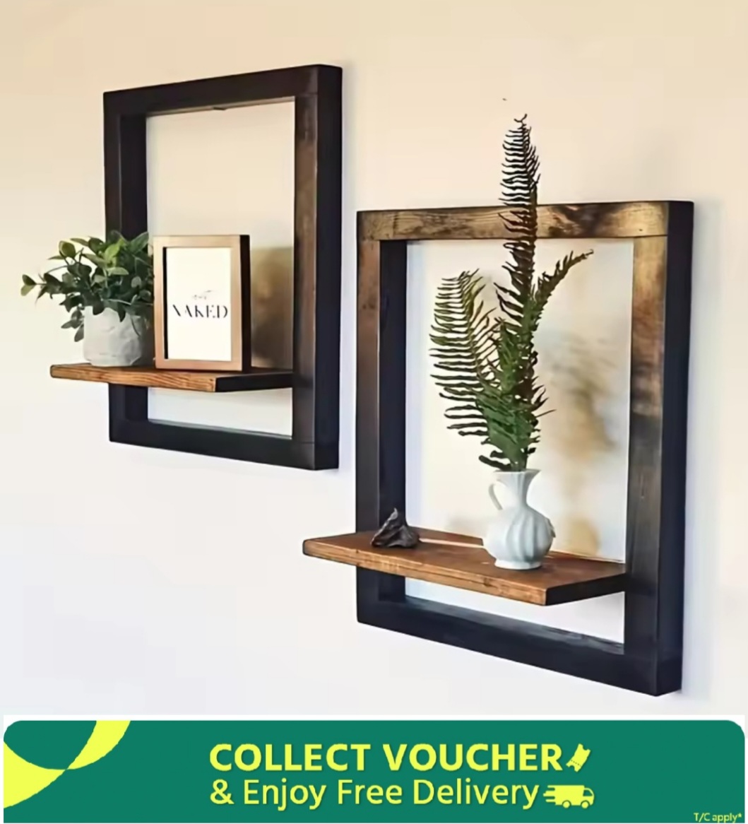 Picture of 2 Pcs Wall Mounted Shelves Premier Quality For Home And Office