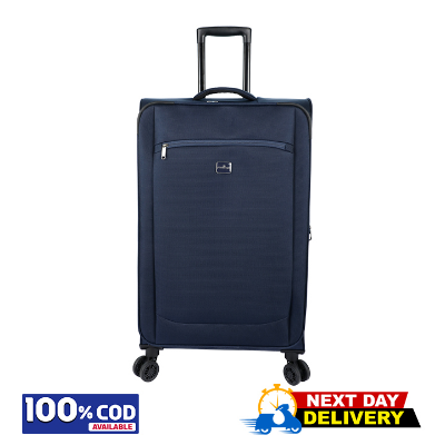 Buy Travello Soft Suitcase/Luggage 450D Jacquard RPET with PUX2 in waterproof 28" Blue at Best Price In Bangladesh
