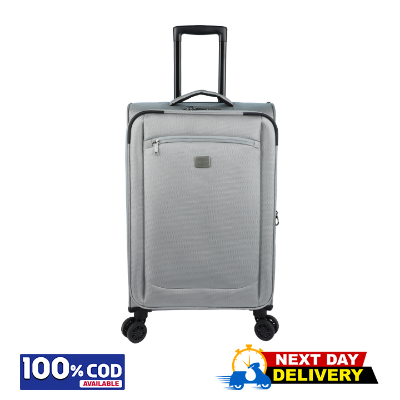 Buy Travello Soft Suitcase/Luggage 450D Jacquard RPET with PUX2 in waterproof 24" Gray at Best Price In Bangladesh