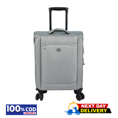 Buy Travello Soft Suitcase/Luggage 450D Jacquard RPET with PUX2 in waterproof 20" Gray at Best Prices	