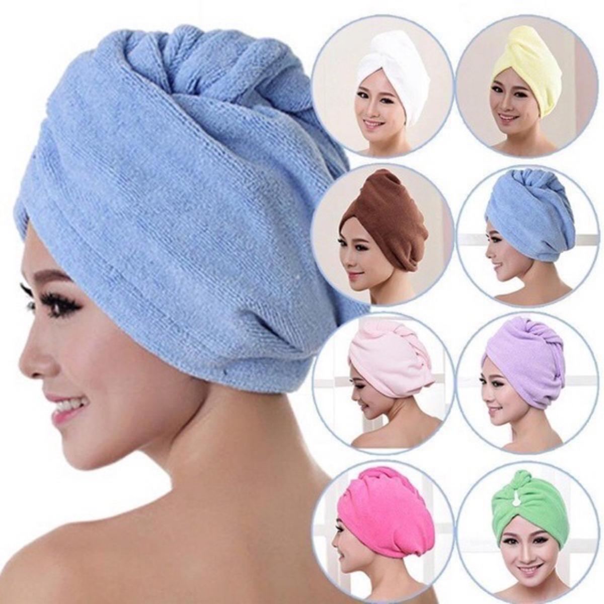 Picture of Magic Hair Wrap Bath Salon Towels Fast Drying Absorbent Cap For Women And Girls