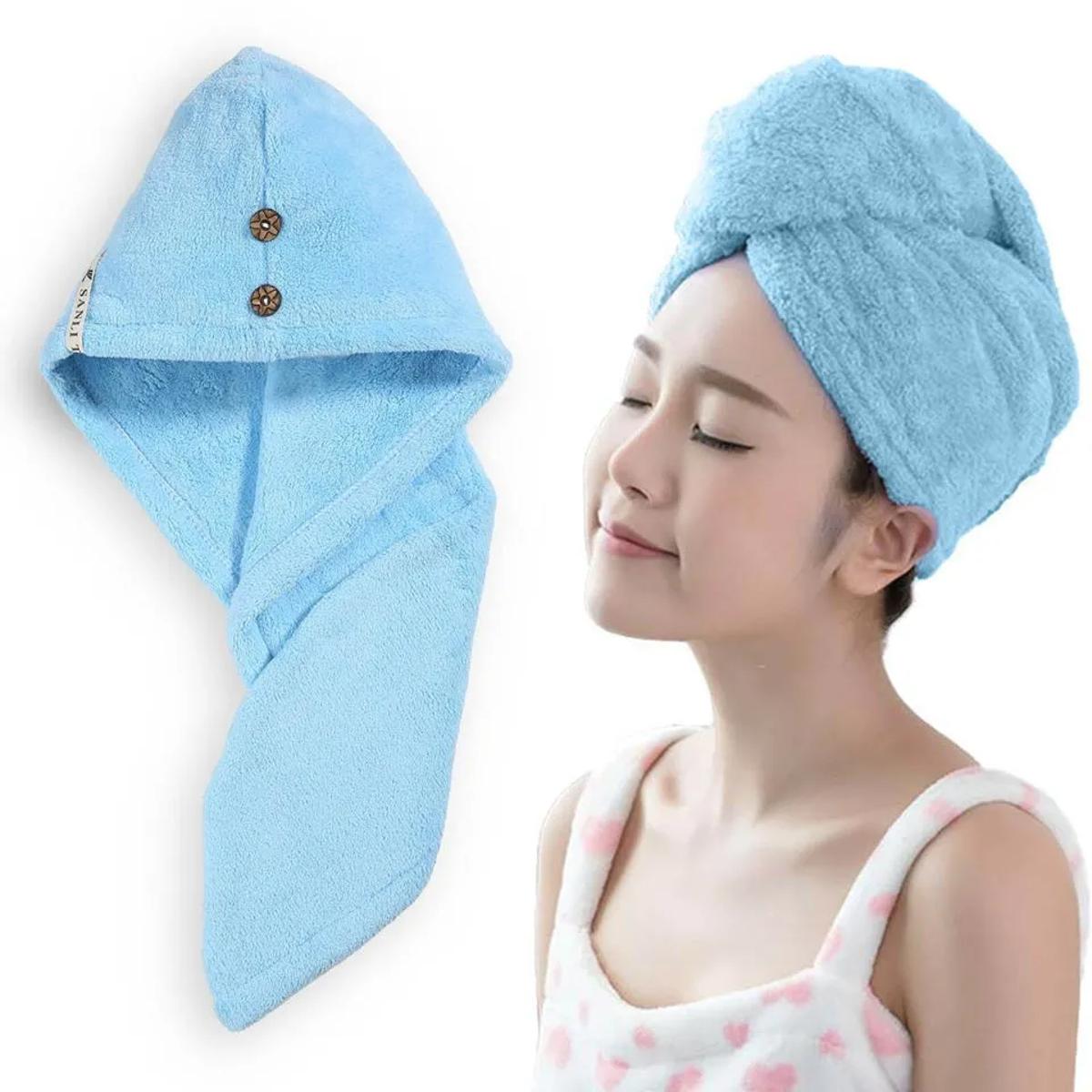 Picture of Magic Hair Wrap Bath Salon Towels Fast Drying Absorbent Cap for Women and Girls