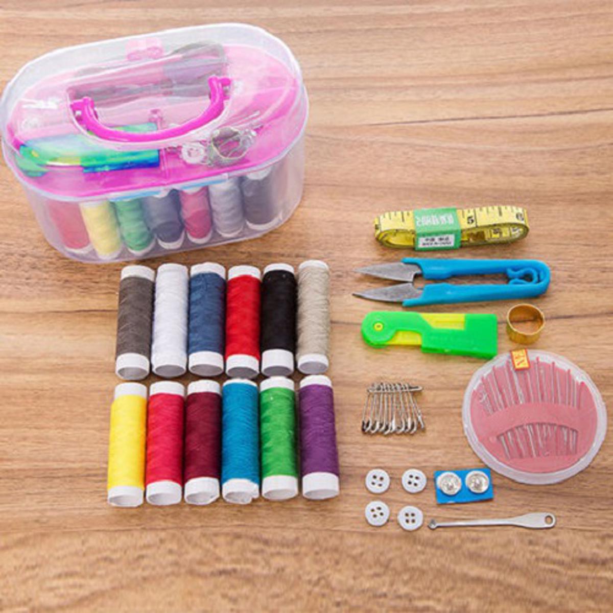 Picture of Sewing Accessories Sewing Kit Needle Box Set 10 in 1 Household Sewing Tools Portable Sewing Kit Portable Sewing Box Kitting Needle Quilting Thread Stitching Embroidery Craft Sewing Tools Supplies
