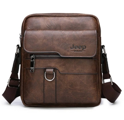 Picture of Jeep PU Leather Messenger shoulder Bag For Men Size 9.7 inch stylish fashion bag