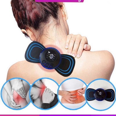 Picture of Mini Massager | Rechargeable Shoulder and Neck Massager Pain Relief Neck Massager Muscle Massage Machine for Muscles, Back, Tendonitis, Deep Tissue Back Massager for Pain Relief with 2 pads