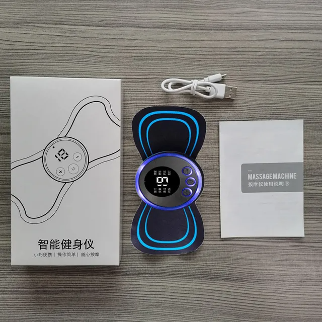 Picture of Mini Massager | Rechargeable Shoulder and Neck Massager Pain Relief Neck Massager Muscle Massage Machine for Muscles, Back, Tendonitis, Deep Tissue Back Massager for Pain Relief with 2 pads