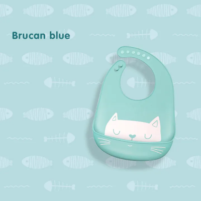 Picture of Baby Bibs Waterproof Soft Silicone Baby Feeding Stuff Dinosaur Pattern Kids Girl Boy Adjustable Children Bibs