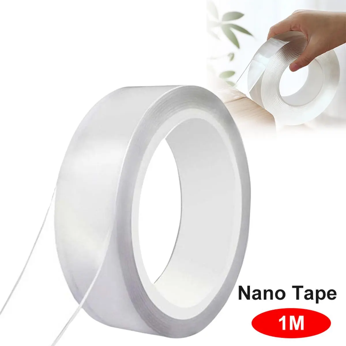 Picture of Nano Tape Nano Transparent Magic Gel Tape Multi Function Multi Purpose Washable Adhesive Nano Tape Strong Reusable Traceless Adhesive Gel Grip Tape for Household Office