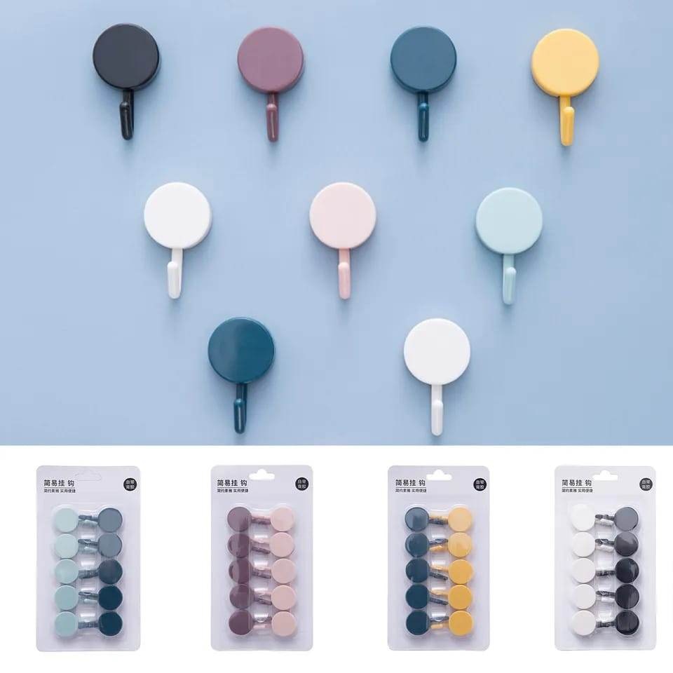 Picture of Strong Self Adhesive Hooks Key Storage Hanger for Kitchen Bathroom Door Wall Multi-Function decoration