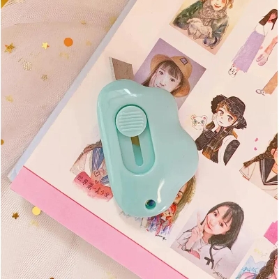 Picture of Mini Cutter Envelope Opener Retractable Candy Color Box Cutter Portable Cute Paper Cutter 1pcs Multicolor