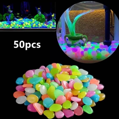 Picture of Radium Plastic Stones  Colorful Luminous Glowing Pebbles, Glow in the dark magic luminous glowing stone 100pcs