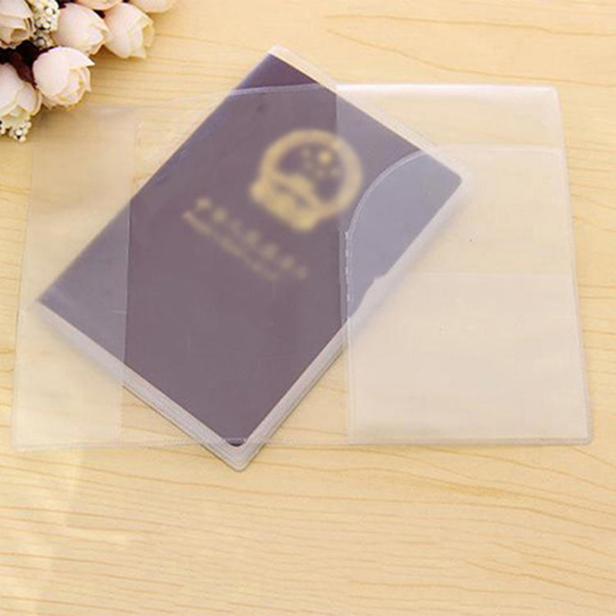 Picture of Two in One Transparent Plastic Passport Cover 3pcs