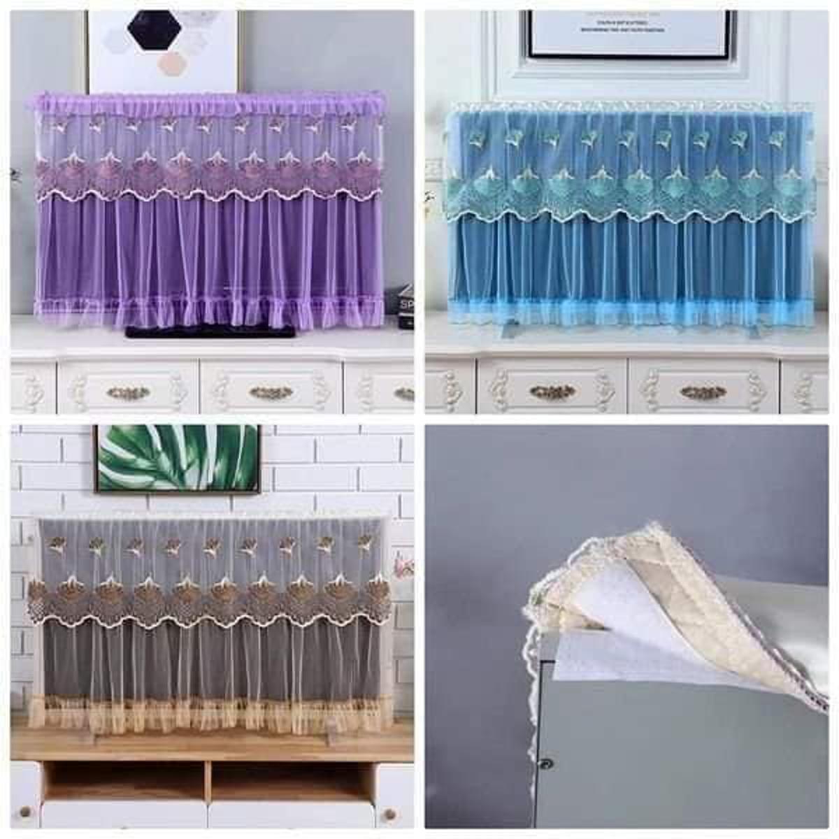 Picture of 1 Piece Lace 32 Inches Television Cover LCD TV Dust Cover TV Cover Upto 32-75 inches
