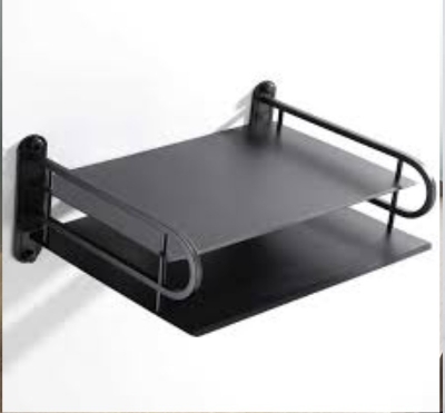 Picture of 1pcs Wall Mount Metal  Rou_ter Stand Storage Box Shelf Wall Hanging Storage Organizer