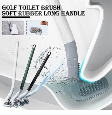 Picture of Long Handle Silicone Toilet Brush for Golf / No Dead Wall Cleaning Brush / Bathroom Flexible Bendable Toilet Brush Bathroom Supplies 1pcs