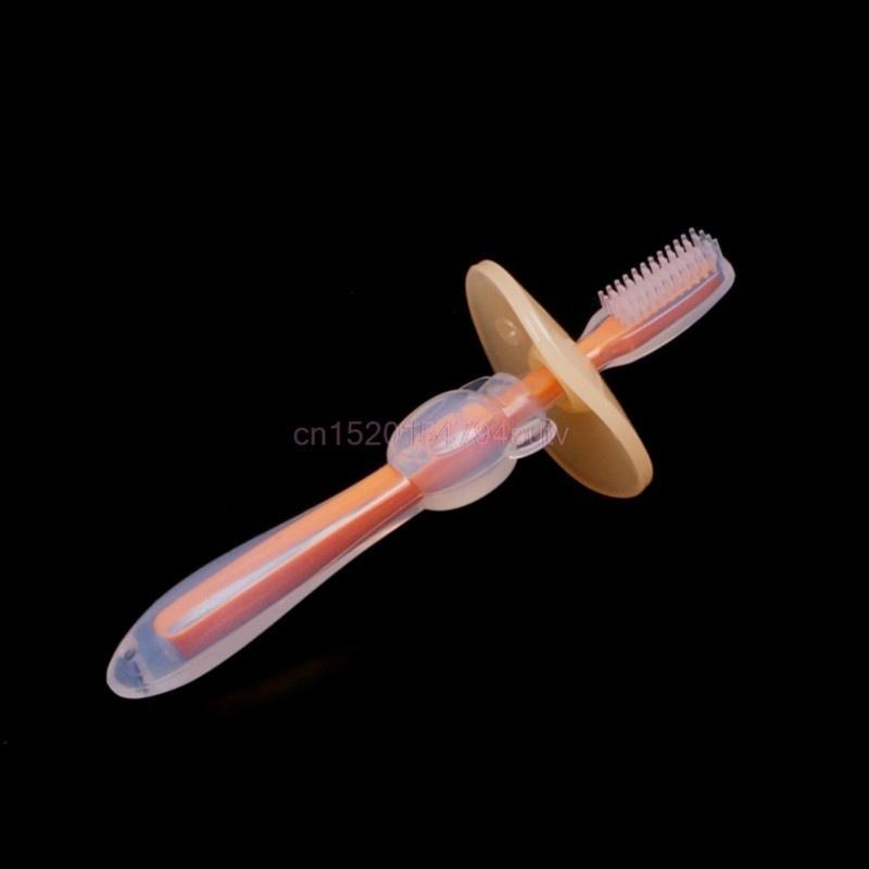 Picture of Baby Teether Training Teeth Soft Toothbrush Brush Safe Bendable food grade silicone  baby soft Toothbrush 1pcs CN multicolor