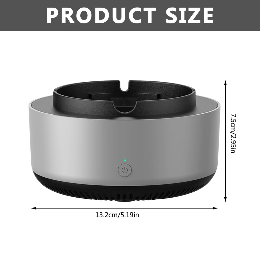 Picture of 1pcs Smokeless Ashtray with Air Purifier, 2 in 1 Ashtray Air Purifier, 360 Degree Ashtray Extractor Ashtray with Filter Best for Home, Car or Office