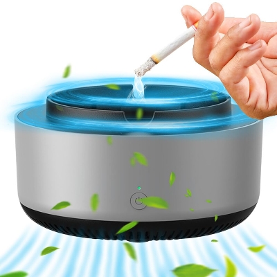 Picture of 1pcs Smokeless Ashtray with Air Purifier, 2 in 1 Ashtray Air Purifier, 360 Degree Ashtray Extractor Ashtray with Filter Best for Home, Car or Office