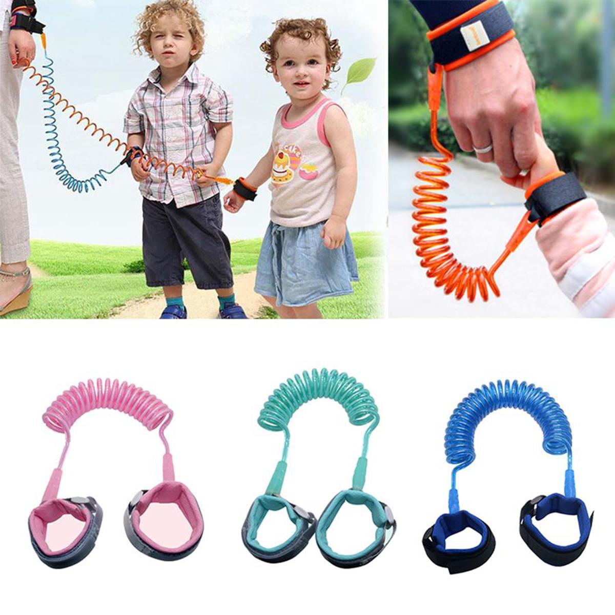 Picture of Baby Harness Anti Lost Wrist Link Kids Outdoor Walking Hand Belt Band Child Wristband Toddler Leash Safety Harness Rope 1Ps (Color as per stock)