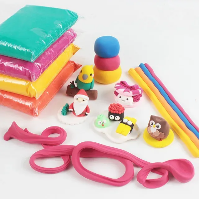 Picture of 12 Pcs Colors Air Dry Clay for Kids Non-Toxic Soft & Ultra Light Modeling Clay with Project Book, Accessories and Sculpting Tools,