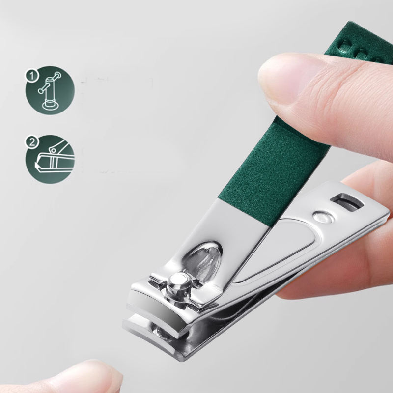 Picture of Nail Cutter Set, Ultra Sharp Sturdy Fingernail Toenail Clipper Nail Clipper with Glass file 4 Pcs set for men women adult nail cutter set for Thick Toenails & Nails (GREEN Set of 4 with Box)