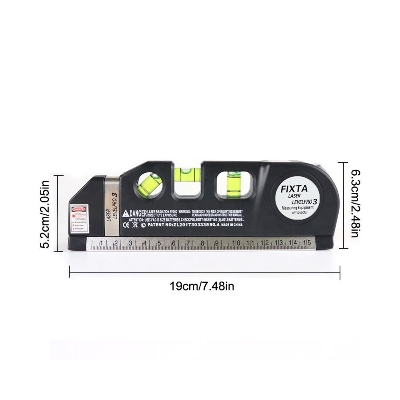 Picture of 8ft Laser Laser Level laser measure Line Measurement Tape Ruler Adjusted Standard and Metric Rulers