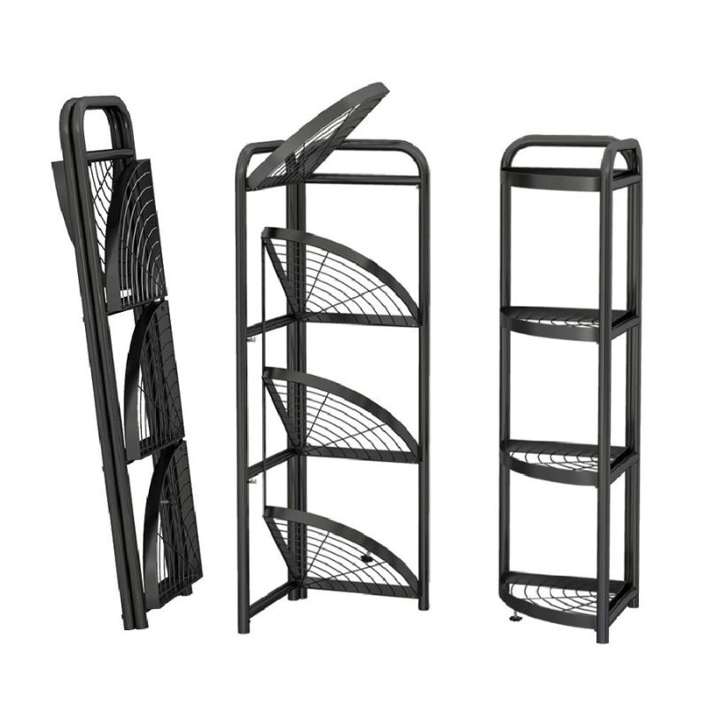Picture of 4 layer foldable corner shelves home and  kitcken decore