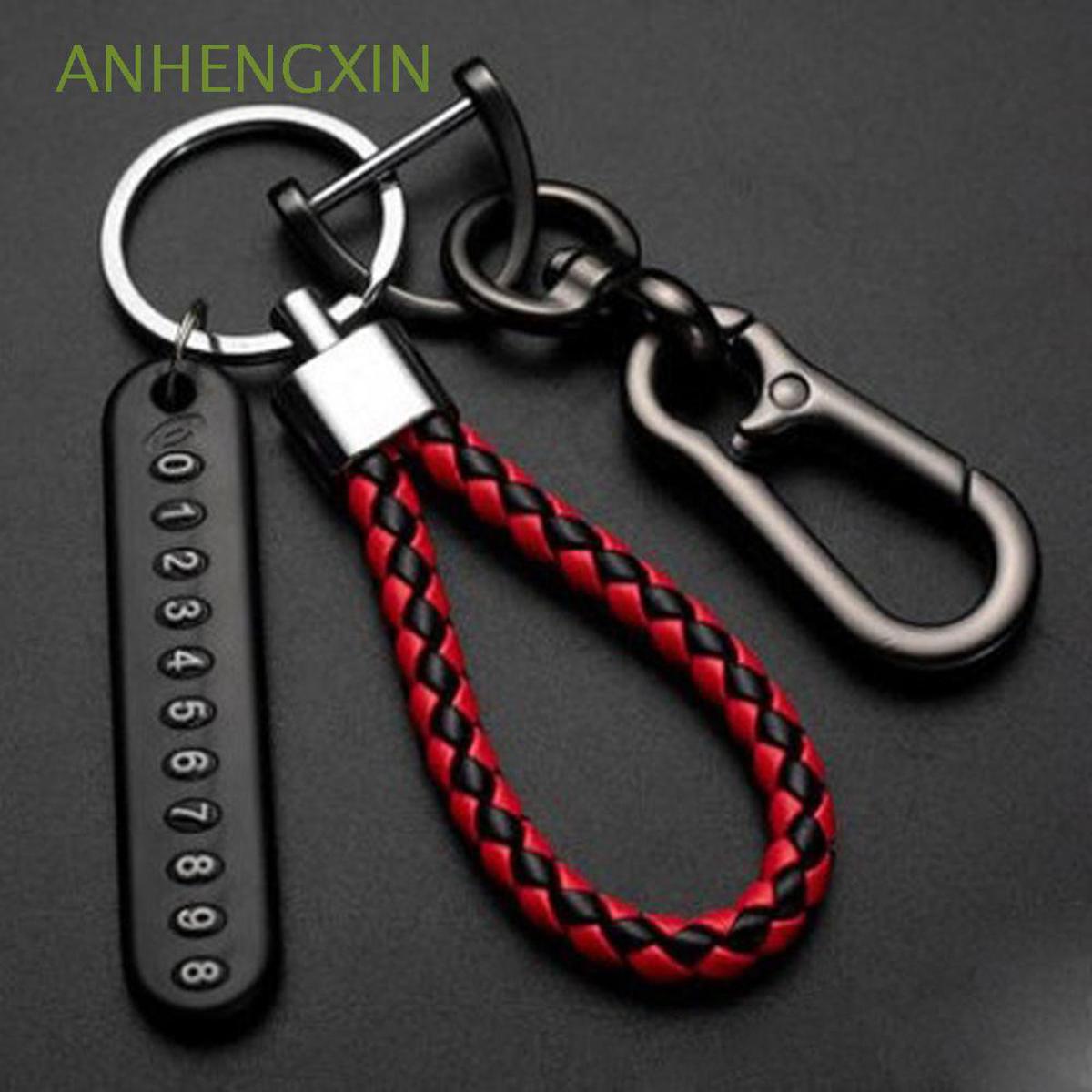 Picture of Pendant Keychain Phone Number Bicycle Car Auto Motor Cycle Key Ring Anti-Lost Number Plate Mobile Number - Key Ring