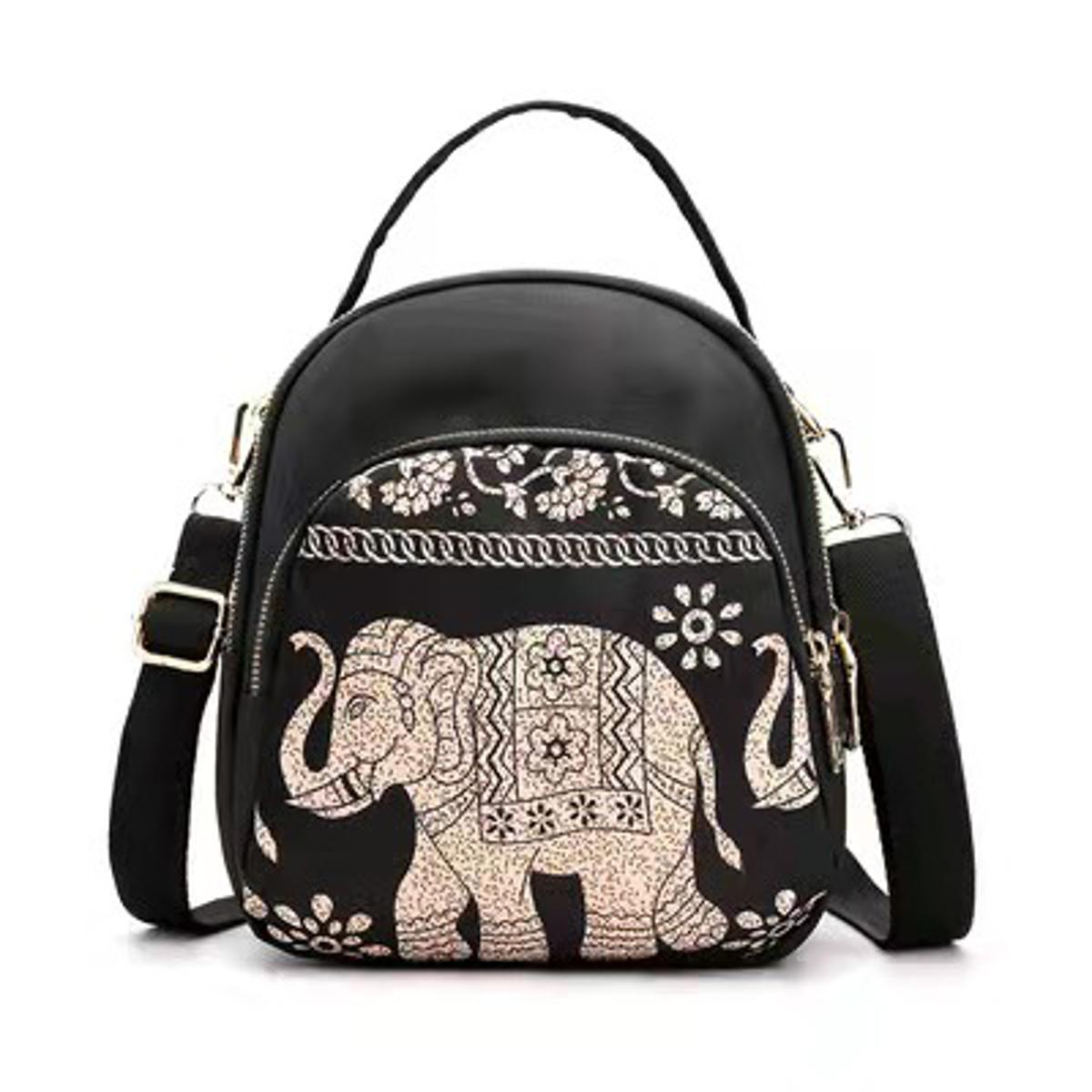 Picture of Trendy Stylish  Fashion Printing Mini Backpack for Women, Large Capacity Nylon Rucksack Multilayer Crossbody & Shoulder School Bags For Girls, Waterproof Travel Ladies Bags